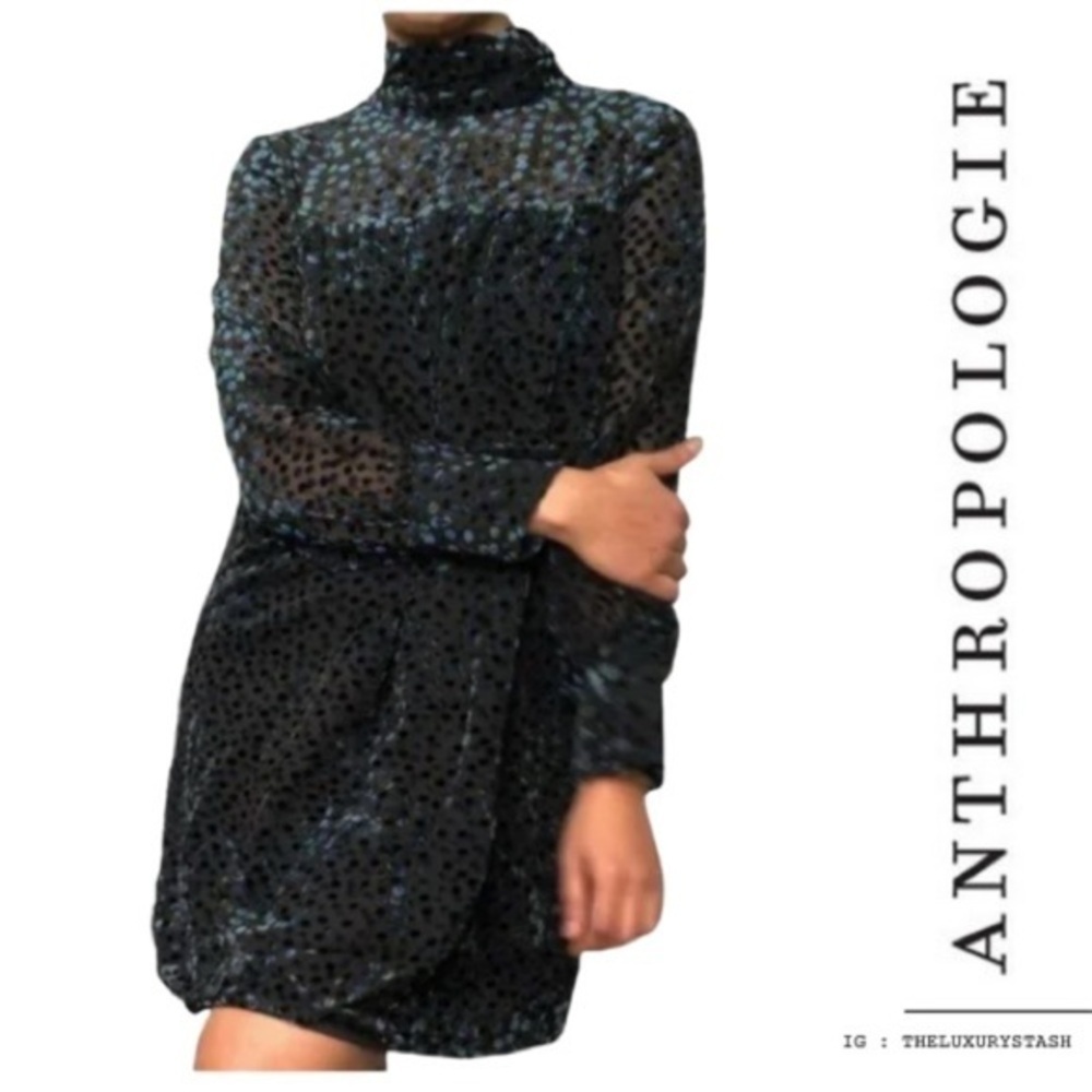 ⚫️ ANTHROPOLOGIE | See u Soon VELVET BOHO DRESS​​​​​​​​